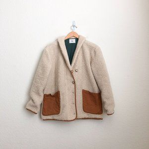 Loup "Tokyo" Cream Sherpa Chore Coat SZ S